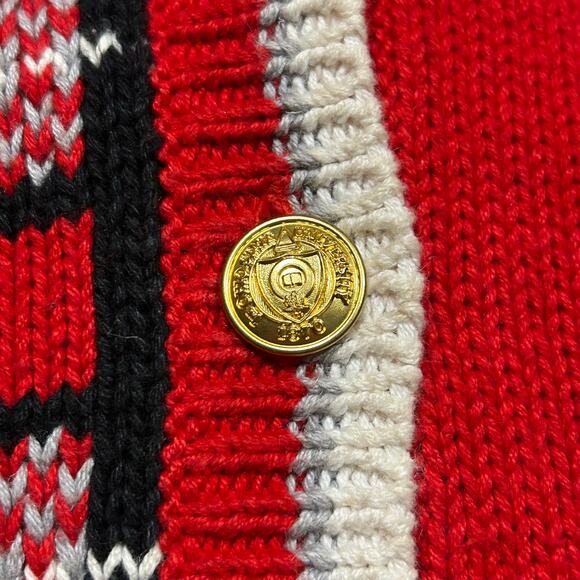 Vintage Belle Pointe Ohio State Buckeyes OSU Cardigan Sweater Medium - Picture 3 of 5